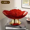 Nova Fruteira de Pé Alto da Temu para Uso Doméstico, Prato de Petiscos para Sala de Estar, Fruteira em Formato de Pétala, Prato para Frutas Secas e Doces de Mesa de Centro