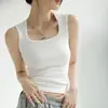 Camiseta sin mangas tipo camisola para mujer 2026 Verano Nuevo Estilo Ropa exterior para cubrir los lados del busto, Camiseta básica de algodón con tirantes anchos Moderna