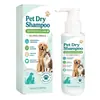 Shampoo Mousse para Pets Sem Enxágue Limpa o Pelo de Gatos e Cachorros Deixa Macio Fofo Reduz o Emaranhamento Rapidamente Desodoriza