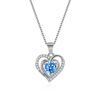 Collar de Plata Esterlina S925 Love Spice Zirconia Collar Femenino Joyería Caliente Colgante Versátil Sensación de Alta Gama