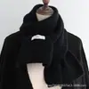 2025 Nuevo Estilo Coreano Invierno Estilo Ing Color Puro con Bufanda Abrigo Estudiante Cálido Tejido Versátil Bufanda de Pareja