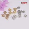 Anillo de diamantes con microincrustaciones de circonitas de gran agujero, envuelto en oro de 14 quilates que preserva el color, con cuentas espaciadoras de conexión colgantes, accesorios de joyería para hacer usted mismo, cuentas para pulseras
