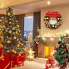 Corona de Navidad estilo americano, colgante decorativo para puerta de 30 cm, corona de vid colgante de nuevo estilo, 40 cm para decoración de patios, hoteles y centros comerciales
