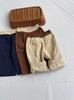 Pantalones casuales estilo coreano Ins para niños y niñas estilo Mori para exteriores pantalones que combinan con todo temporada de primavera y otoño material grueso color sólido pantalones con banda elástica