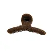 Pinza de Pelo Grande de Felpa con Forma de Cruz de Moda para Otoño e Invierno, Pasador Elegante para Recogidos en la Parte Trasera de la Cabeza, Pinza de Tiburón Accesorio para el Cabello al por Mayor