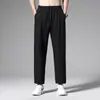 Pantalones de Trabajo Deportivos Gruesos Forrados de Polar para Otoño e Invierno Pantalones Casuales de Pierna Recta para Hombre Color Sólido Sueltos Elásticos Pantalones Largos de Trabajo