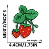 Patch de Bordado de Morango Desenho Animado Patch de Leite de Fruta Bordado Fofo para Roupa Infantil Decoração de Bolsa de Brinquedo Patch Termocolante
