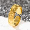 Anillo de acero inoxidable oro de 18 quilates el amor no se desvanece anillo abierto nuevo acero de titanio resistente al agua moda estilo retro