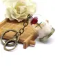 Llavero de la Rosa del Principito Llavero de Rosa Colgante de Joyería con Cubierta de Vidrio