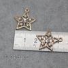 Aretes diy aretes hechos en casa material con punto colgante taladro estrellas copo de nieve colgante de aleación chapado en oro accesorios de joyería