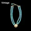 Colección de Collares de Lujo de Diseño Nicho en Aleación Chapada en Oro Genuino Estilo Retro Vintage en Varios Estilos