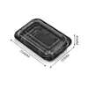 Sanze Caja de Almuerzo Prefabricada Desechable de Plástico PP Engrosado para Verduras Material para Olla Caliente Caja con Correa Exterior Perforada Rectangular