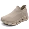Zapatillas Cruzadas de Punto Volador con Punta Ancha para Pies Anchos, Empeine Alto, Transpirables, Casuales para Hombre, Fáciles de Poner, Negro y Blanco