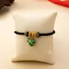 Pulsera Colgante de Calabaza Esmaltada Tejida a Mano, Pulsera de Cuerda Roja para Hombres y Mujeres, Pulsera Tejida para Parejas, Regalo de Buena Suerte