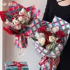 Papel de Presente Impermeável Florido Floral para o Natal Maçã Buquê Caixa de Presente Embalagem de Natal Presente Materiais Florais