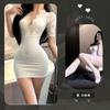 Lencería Sexy de Encaje Vestido Body Seductor Transparente Ropa de Dormir Secretaria Tallas Grandes Conjunto de Piernas Abiertas para Mujer