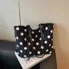 2026 Bolso Tote Nuevo Estilo Coreano de Lunares para Mujer, Bolso de Hombro o Axila de Gran Capacidad para el Trabajo, Bolso de Mano Versátil y a la Moda, Moderno