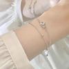 Pulsera de Doble Capa Cielo Estrellado Historia para Mujer 2024 Nuevo Estilo Lujo Ligero Diseño de Nicho Sentido Avanzado Exquisito Dulce Simple Versátil