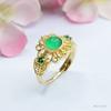 Anillo de Ágata Roja Natural Guan Yu Anillo de Calcedonia Verde Imperial Estilo Palacio Venta al por Mayor de Fábrica Dropshipping S3110602