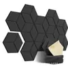 Paneles Insonorizantes de Fibra de Poliéster Autoadhesivos Hexagonales para Paredes de Fondo, Paneles Absorbentes de Sonido Creativos de Fibra de Poliéster Hexagonales para Reducción de Ruido