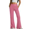 Pantalones de Yoga de Cintura Alta Micro Acampanados para Mujer, Elásticos en Cuatro Direcciones, Pantalones de Fitness con Sensación de Segunda Piel, Control de Abdomen, Elevación de Glúteos, Pantalones Acampanados Deportivos, Se Pueden Usar Diariamente