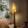 Luminária de chão criativa estilo meados do século, madeira maciça, para decoração de sala de estar e quarto, ambiente de designer, luminária de tamanho grande