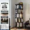 Estante de livros giratória de madeira maciça, estante, prateleira de armazenamento, autoportante, montada na parede, móvel, de canto, armário estreito para crianças