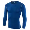 Roupas Esportivas de Manga Longa para Fitness Secagem Rápida Roupas de Compressão Roupa Base para Futebol Basquete Corrida Elástica Absorvente de Suor Respirável Roupas Apertadas