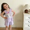 Camisola de Dormir de Verão para Meninas, Regata Dopamina de Seda Gelada, Roupa Sem Mangas para Ar Condicionado para Meninas Jovens e Mais Velhas, Roupa de Casa