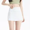 Falda Deportiva Corta de Seda Helada para Verano con Protección Solar y Forro de Yoga, Falda de Tenis de Cintura Alta de Secado Rápido, Falda de Corte A, Estilo Nuevo