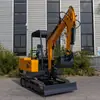Mini Excavadora Doméstica, Excavación de Tierra Agrícola, Limpieza de Zanjas en Huertos, Recuperación de Terrenos Montañosos, Mini Excavadora Compacta de Orugas