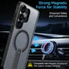 Adecuado para Samsung S26Ultra Funda Refrigerante para Teléfono, Diseño Creativo Hueco Transpirable con Soporte Magnético Anticaídas, Carcasa S25U
