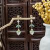 Nuevos Aretes Étnicos Estilo Chinoiserie Gota de Agua Accesorios Dinastía Han Clips para Orejas Sin Perforación Estilo Antiguo con Cuentas Borla Larga Aretes de Perlas