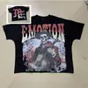 Camiseta Europeia Estampada de Manga Curta para Homem, Marca da Moda com Padrões de Strass, Roupa Masculina Única, Camiseta Floral Elegante Slim Fit