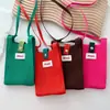 Bolsa Pequeña de Punto Color Sólido Estilo Ins Nicho 2026 Nueva Versión Coreana Bolso Cruzado Simple Mini para Viajes Diarios Teléfono y Billetera