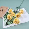 Rosa encaracolada artificial de 6 cabeças flor de casamento arranjo floral para salão de casamento fileira de flores macias arranjo de flores para guia de estrada flor de comércio exterior