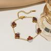 Pulsera de trébol de cuatro hojas luz de lujo alto nivel explosiones transfronterizas mujeres al por mayor accesorios de joyería joyería nicho joyería