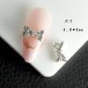 Famoso na internet novo laço prateado broca de unhas de laço de liga acabada broca de pilha de laço decoração de unhas super flash