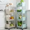 Estantería de Almacenamiento Gruesa Grande para el Hogar de Plástico de Pie Multicapa para Cocina Gabinete de Almacenamiento Multiusos Desmontable