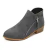 Botines Amazon de Punta con Cremallera Lateral y Tacón Medio 2026 Otoño Nuevos con Tacón Grueso Tallas Grandes Estilo Británico Botas Martin para Mujer