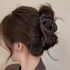Grampo de cabelo de alta qualidade fosco grande para mulheres, parte de trás da cabeça, com linha de veludo, design de clipe de tubarão, acessórios de cabelo para outono e inverno, grampo de cabelo
