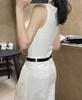 "Estilo Privado" Verano Nuevo Estilo Coreano Chaleco de Canalé Perezoso Forma de I Ajustado Adelgazante Elástico Sin Mangas para Mujer