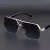 Óculos de Sol Novo Estilo Transfronteiriços para Homens, Adequados para Dirigir, Fazem o Rosto Parecer Mais Magro, Proteção UV, Óculos de Sol Quadrados de Meio Aro de Alta Qualidade