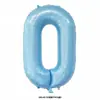 Globos de Aluminio de 40 pulgadas con Número Color Azul Perlado, Empacados Individualmente, para Decoración de Fiesta de Primer Cumpleaños de Bebé