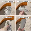 Zapatillas Deportivas para Niños, Zapatillas de Primavera y Otoño para Niños y Niñas, Zapatos Antideslizantes de Suela Blanda para Entrenamiento Moral de Bebés, Velcro, Zapatos Blancos Versátiles