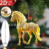 Em Estoque Website Independente Item Mais Vendido Ébano Cavalo Majestade 2D Acrílico Decorativo Preto Ébano Cavalo Estatueta Novo