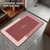 Alfombrilla de suelo de estilo minimalista moderno transfronteriza de tierra de diatomeas de lujo ligero para baño, secado rápido, absorbente de agua, antideslizante