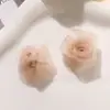 Atmosfera de Primavera Estilo Fada Chiffon Botão de Rosa DIY Presilha Lateral Prendedor de Cabelo Acessório de Cabelo Corsage Roupas Acessórios Florais
