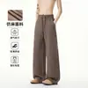Pantalones de Lino Holgados de Pierna Ancha Estilo Vintage para Hombre, Modernos y de Corte Relajado, Pantalones Casuales Retro de Pierna Recta