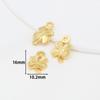 Colgante Pequeño de Ábaco con Carácter de Fortuna de Oro Real Chapado en Oro de 18 Quilates para Joyería DIY, Dijes Pequeños, Aretes, Colgantes para Orejas, Pulseras, Collares D105